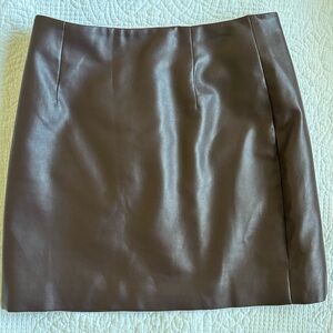 Leyden Chocolate Brown Mini Skirt